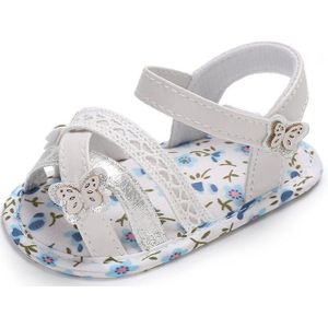 Baby Meisje Schoenen Zomer Sandalen Zachte Anti-Slip Zool Bloem Print Crib Prinses Pasgeboren Eerste Wandelaar Baby Sandalen