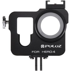 Puluz Behuizing Aluminium Beschermende Shockproof Kooi Case + 37Mm Uv Lens Cap Voor Gopro Hero 4