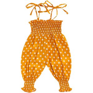 Baby Meisjes Zomer Kleding Peuter Meisje Casual Jumpsuit Mouwloze Backless Polka Dot Print Sling Romper Baby Kleding