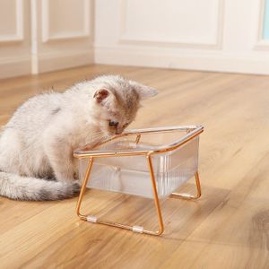 Pet Bowls Voor Katten Voedsel Kat Water Kom Dubbele Kat Kom Hond Kom Huisdier Voeden Kat Honden Feeder Bescherming Cervicale antislip