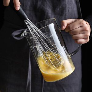 Hoge Borosilicaatglas Maatbeker Transparante Melk Cups Met Schaal Hittebestendig Clear Cup Keuken Accesssories