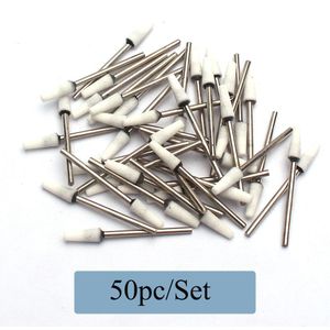 50 Stks/set Korund Nail Boor Frezen Roterende Keramische Steen Bur Elektrische Boren Bits Voor Manicure Pedicure Machine