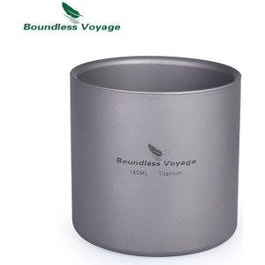 Grenzeloze Voyage 3 In 1 Dubbele Muur Titanium Cup Hittebestendige Mini Thee Drinken Cup Outdoor Camping Mok Koffie Cup 120 180 300Ml