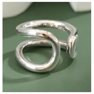 Shanice S925 Sterling Zilveren Open Ring Ins Minimalistische Dubbele Lijn Glad Gezicht Geometrische Ringen Voor Vrouwen Verstelbare Ring Charm