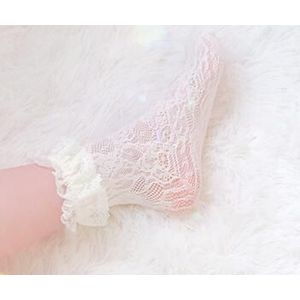 Japanse zoete lolita sokken leuke aardbei strik lace hollow gothic lolita sokken kawaii meisje loli cos