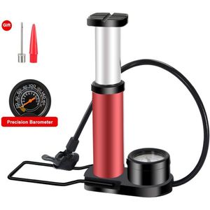 Mini Draagbare Hoge Druk Aluminium Fiets Ballen Voet Floor Inflator Tire Luchtpomp Met Barometer 120 Psl/140 Psi