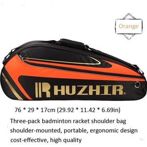 Dubbele Rits Grote Capaciteit Sport Squash Racket Tas Enkele Shouder Training Tennis Badminton Schoenen Opslag 1-3 Racket Rugzak