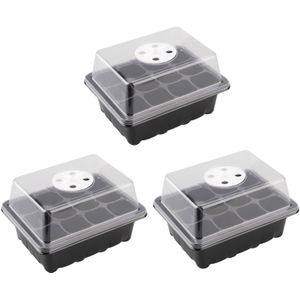 Plantengroei Lade Lade Set Zaailing Starter Mini Kas Zaailing Doos Plant Label Vochtigheid Vented Koepels Plant Kwekerij Lade