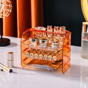 3 Lagen Make-Up Opbergdoos Cosmetische Opbergdoos Transparant Mode Multifunctionele Verwijderbare Acryl Make Organizer