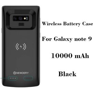 Newdery 10000Mah Batterij Case Voor Samsung Note 9 S20 Plus Qi Draadloze Power Bank Case Voor Samsung Galaxy S10 plus S20 + Zwart