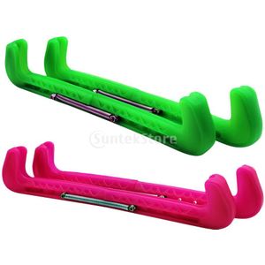 2 Pairs Plastic Ijshockey Figuur Skate Lopen Blade Guard Verstelbare Cover Schaatsen Apparatuur