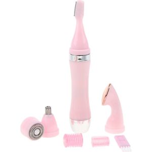 Pijnloos Reizen Draagbare Snoerloze Elektrische Wenkbrauw Lip Chin Cheek Hair Remover Trimmer Shaper Set Battery Operated