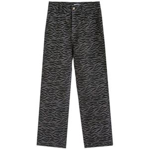 Herfst Mannen Broek Zebra Oattern Wijde Broek Hoge Taille Dunne Drape Losse Rechte Lui High Street casual Broek