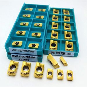 APMT1135 APMT1604 Pder TT9080 Carbide Insert Apmt Cnc Draaibank Onderdelen Tool APKT1705 Per TT9080 Voor Indexeerbare Frees Apkt