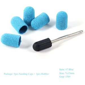 Multi-size Elektrische Nail Boor Schuurbanden Caps 150 Grip Rubber Doorn Machine Frees voor Manicure Gereedschap CH721
