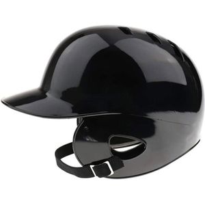 Mounchain Unisex Algemene Baseball Helm Ademend Dubbele Bescherming Oren Baseball Sport Helm Hoofd Guard 55-60 Cm Hoofd Zwart