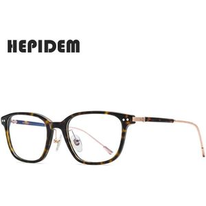 HEPIDEM Acetaat Bril Mannen Retro Vintage Ronde Optische Brillen Frame Nerd Vrouwen Recept Bril Bijziendheid Eyewear 9132