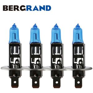 4 PCS H1 P14.5s 12 V 55 W 4300 K Super Heldere Witte Auto Halogeen Koplamp Lampen Mistlampen quartz Glas Auto Blauw Glas Globe