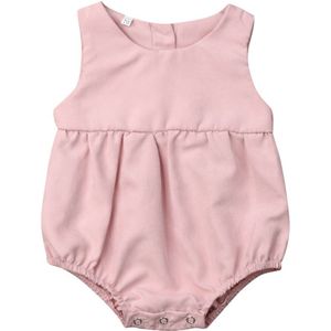 Baby Zomer Kleding Pasgeboren Kids Baby Meisjes Jongens Solid Bodysuit Katoen Mouwloze Jumpsuit Casual Playsuit Kleding Outfits