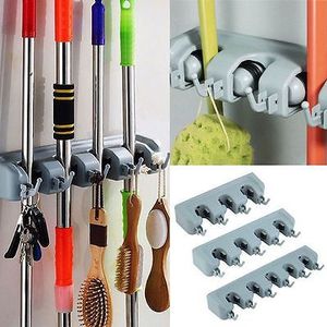 Keuken Gemonteerd Muur Hanger Mop Rack Borstel Broom Organizer Holder Tool multifunctionele Bezem Houder Bezem Mop Rack