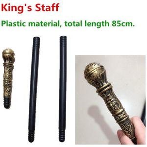 Egypte Farao Kostuum Cosplay Cleopatra Sticks Schedel Personeel Presbyter Splice Canes Plastic Lengte 85Cm
