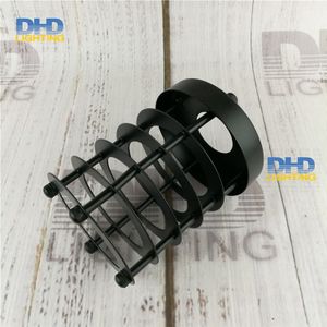D100mm * H140mm E27 lampenkap zwart afgewerkt ijzeren kooi edison lamp shade