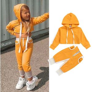 AU Peuter Infant Baby Meisjes Sport Kleding Kap Crop Tops Broek Trainingspak Outfit