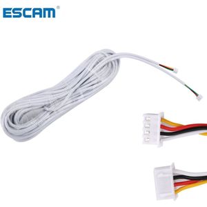 Escam 15M 2.54*4P 4 Wire Kabel Voor Video Intercom Kleur Video Deurtelefoon Deurbel Bedraad Intercom