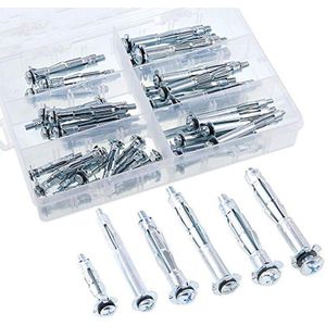 42Pcs Bolt Assortiment Kit Holle Muurankers Schroeven Voor Veilige Gipsplaten Sheetrock En Lambrisering Om Muren Plafond