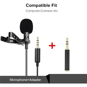 Mini Draagbare Lavalier Microfoon 3.5Mm Handsfree Cord Line Omnidirectionele Microfoon Voor Voor Computer Laptop Mobiele Telefoon