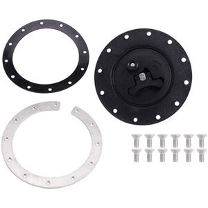 Rastp-Universele Abs Base Brandstofcel Gas Tank Filler Cap Water Tank Cap + Filler Plaat + Fittings Black RS-OCC041