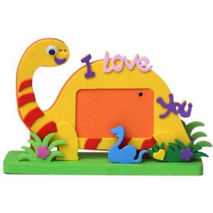 Kids DIY EVA Fotolijst Schuim Ambachtelijke Speelgoed Kits Educatief speelgoed voor Kinderen Bee Uil Giraffe Dinosaurus Olifant Koe schildpad