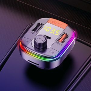 Pd Qc 3.0 Snel Opladen Bluetooth 5.0 Adapter Kleurrijke Auto Mp3 Speler Handsfree Bellen 2 Usb-poort Met Fm-zender auto Kit