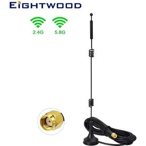 Eightwood Wifi RP-SMA Vrouwelijke Antenne Antenne Voor Draadloze Netwerkkaart Usb Adapter Beveiliging Ip Camera Video Surveillance Monitor