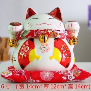 AFamily Carnaval Japan Lucky Cat Decoratie Keramiek Kat Spaarpot Opening Thuis piggy business vlinder ornamenten keramische