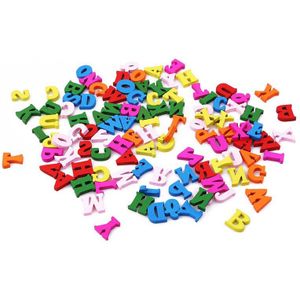 Diy Houten 100 Stks/partij Kinderen Alfabet Ambachten Jigsaw Puzzels Speelgoed Brain Teaser Vroege Educatief Letters Puzzel Voor Kinderen