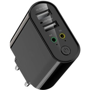 Bluetooth 5.0 Audio-ontvanger Zender Stereo Draadloze Adapter Tf/U Disk Afspelen Dual Usb Oplader Voor Tv Ir App eu Plug