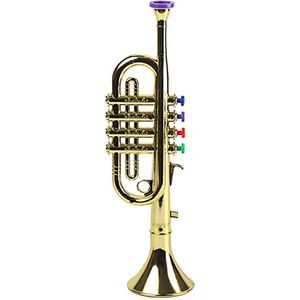 1 Pc Kids Trompet Plastic Voor Vroege Ontwikkelingsstoornissen Muziek Onderwijs Speelgoed Golden