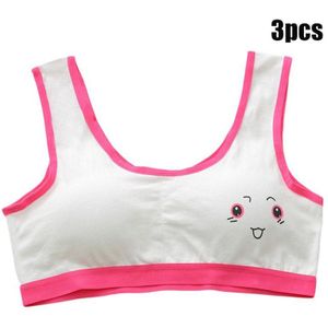 3 Pcs Leuke Cartoon Meisje Beha Zachte Katoenen Tiener Casual Training Bh Voor Studenten Tiener BM88