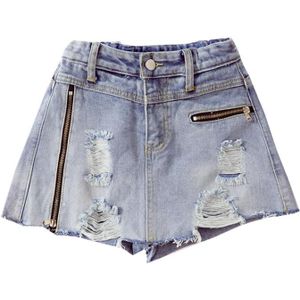 Baby Meisje Denim Shorts Zomer Kinderen Jean Hit Broek Casual Losse Meisjes Gaten Jeans Kids Tieners Shorts Y2859