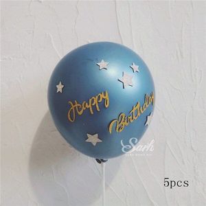 Goud Zilver Paars Ster ""Gelukkige Verjaardag"" Parelmoer Ballon Taart Decoraties Verjaardagsfeestje Decoraties Voor Bakken Leuke Cadeaus