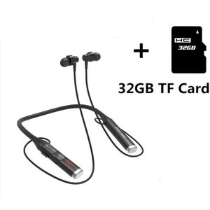3 In 1 Bluetooth 5.0 Sport Draadloze Koptelefoon Nekband Magneet Hifi Stereo Headset Ondersteuning MP3 Speler Fm Radio Tf Card met Mic
