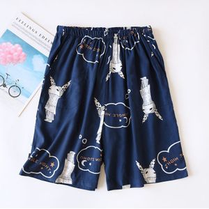 Paar Zomer Zijde Lounge Shorts Broek Ancho Verano Suelto Pijama Mujer Femme Pyjama Satijnen Slaap Slijtage Mannelijke Strand Pantalones Mannen