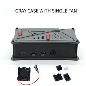 Raspberry Pi Abs Case Plastic Cover Shell Enkele Dual Koelventilator Grijs Zilver Voor Raspberry Pi 4 B Model Raspberri pi Gevallen