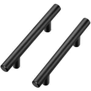 6 Inch Kast Trekt Matte Black Roestvrijstalen Keuken Lade Trekt Kast Handgrepen 6 Inch Lengte, 3.9 Inch Gat Center 30 Pac