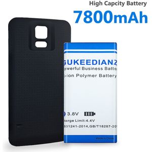 Gratis Back Cover + Gukeedianzi EB-BG900BBC 7800 Mah Batterij Voor Samsung Galaxy S5 G900 G900S G900F I9600 Telefoon Vervangende Batterij