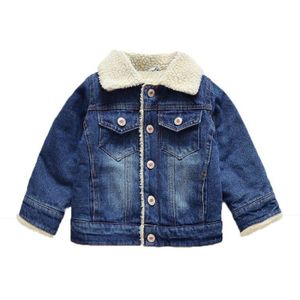 Koreaanse Klassieke Stijl Kinderen Kasjmier Jas Voor Jongens Herfst Winter Kasjmier Wollen Jas Peuter Winter Bont Denim Jas Baby Warm jas