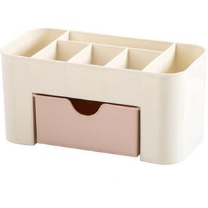 Cosmetica-Organizer, 2-Delige Make-Up Organizer Opbergdoos Met Afneembare Kwastenhouder, Waterdichte Organizer Voor Badkamerspiegel, Kast, Bureau En Kantoor