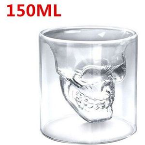 Creatieve Persoonlijkheid Schedel Cup Whisky Vodka Crystal Fles Sterke Glas Transparant Wijn Bar Speciale Cup