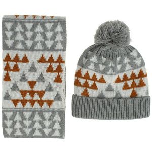 Herfst En Winter Warme Sjaal Muts Set Voor Meisjes & Jongens Baby Mode Kasjmier Gebreide Beanie Neckerchf Kerst